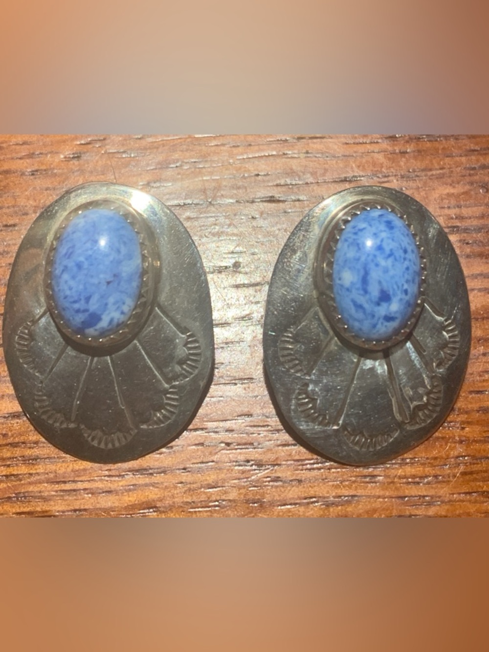 Vintage Native American Sterling Post Earrings